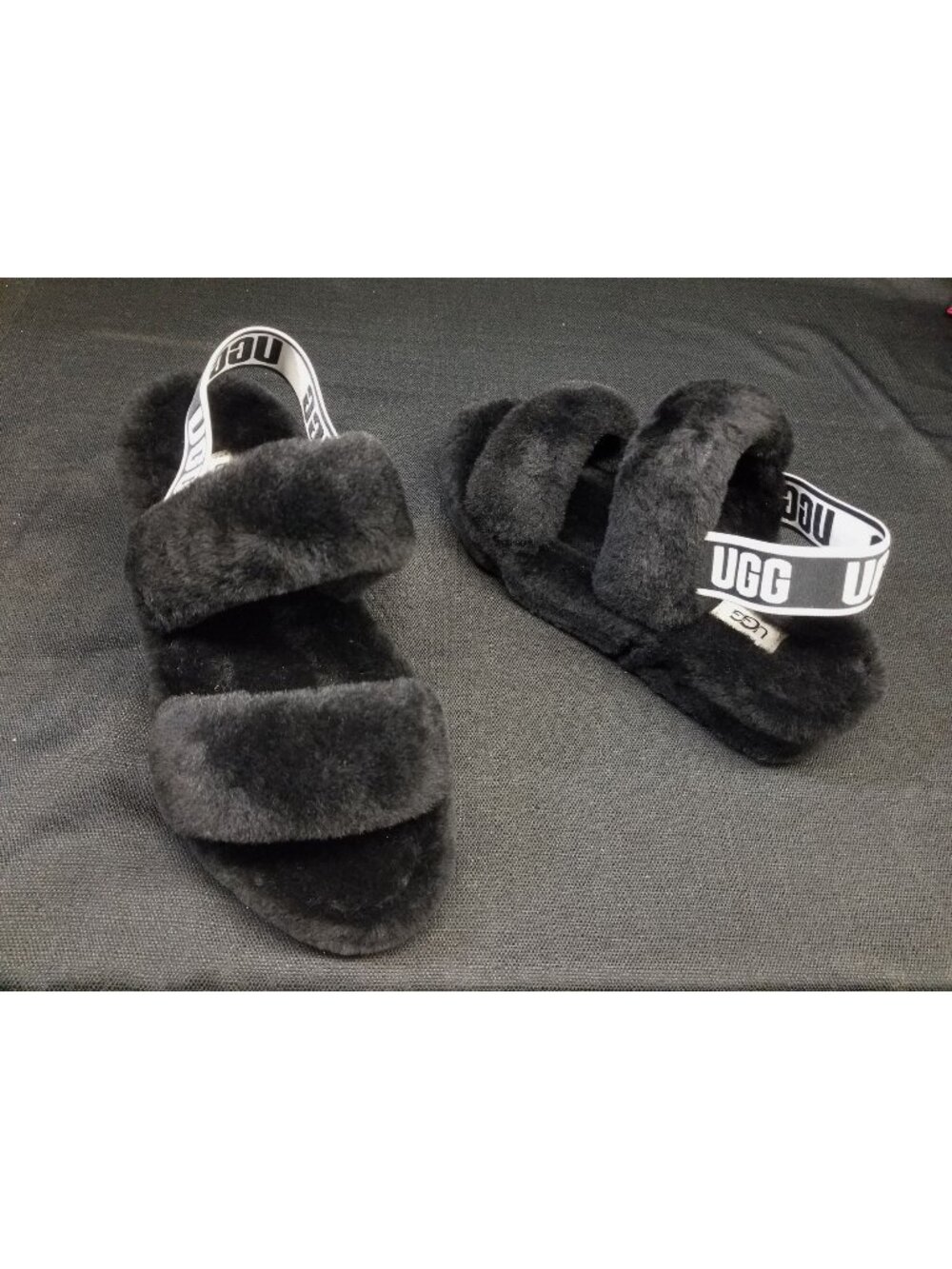 UGG Women's Oh Yeah Slippers Slides Black Size 5 NEW NO BOX!